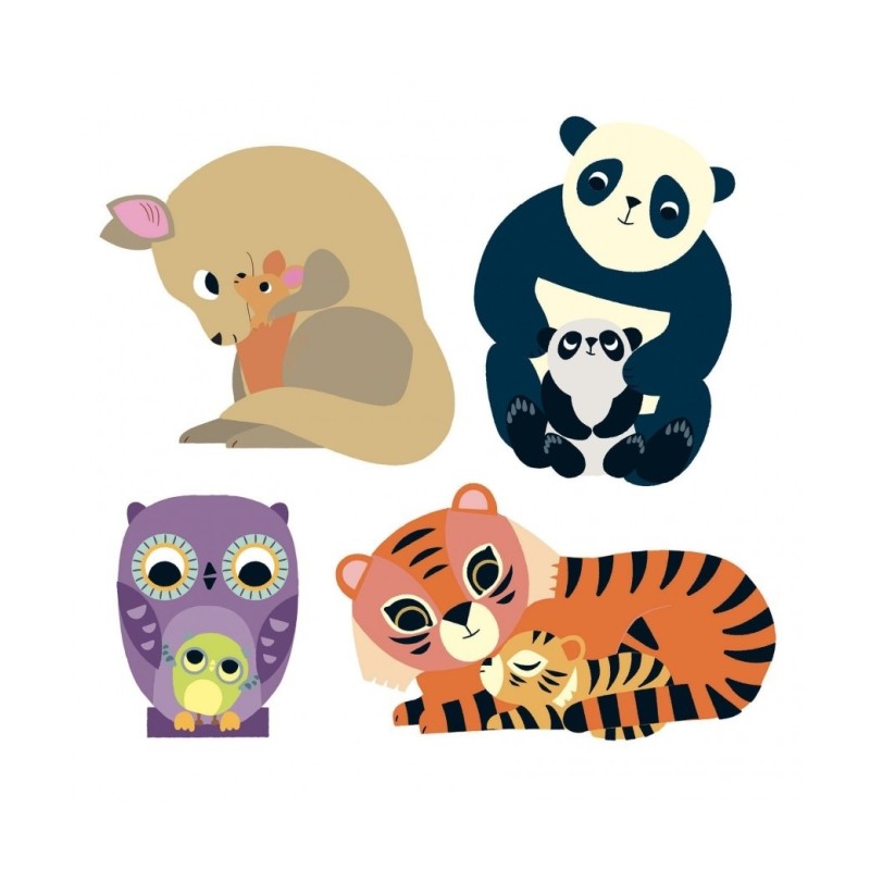Stickers Baby Dieren Groot Stickers Baby Dieren Groot