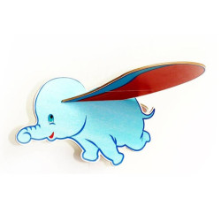 Zweeffiguur Olifant Hout