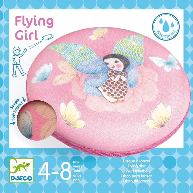 Werpschijf Frisbee Flying Girl