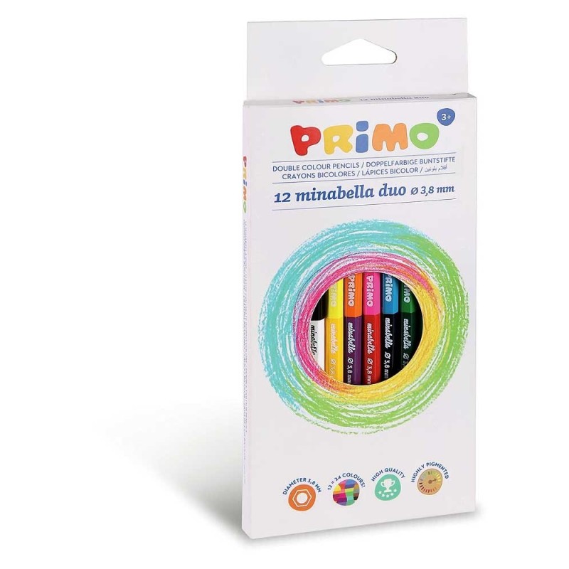 Kleurpotlood 12=24  ø3.8 mm in doos Set 12-delig