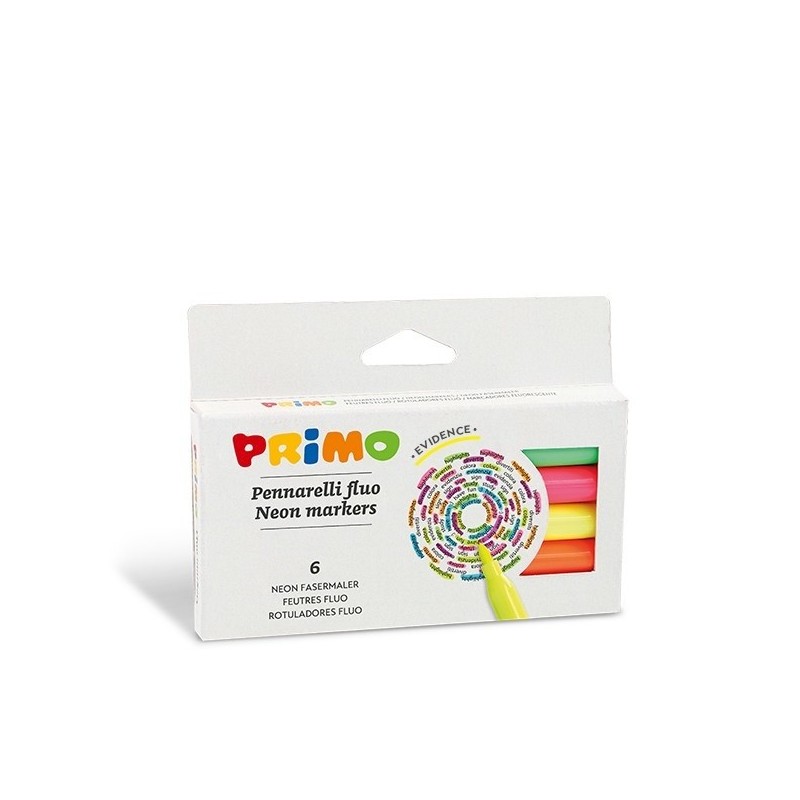 Viltstiften Neon Dun ø2 mm Set 6-delig in doos