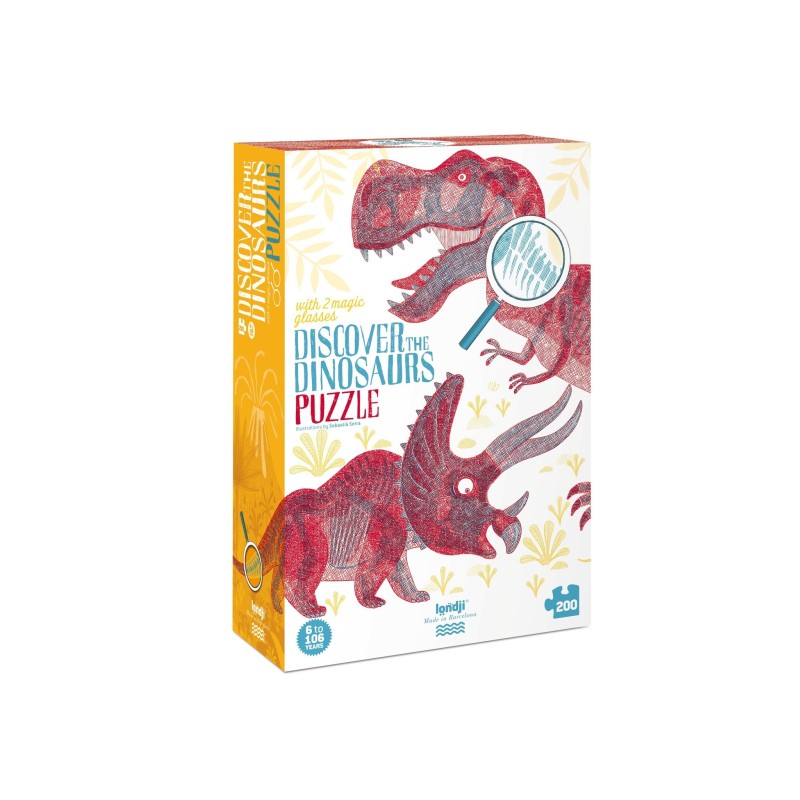 Puzzel Discover the Dinosaurs 200 pcs