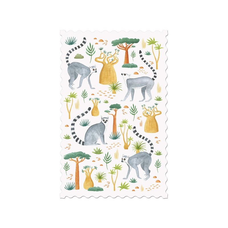 Postcard - Lemurs