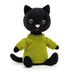 Knuffel Kat Kniten Kitten Lime