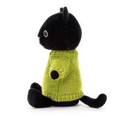 Knuffel Kat Kniten Kitten Lime