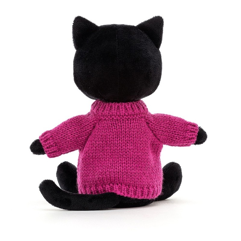 Knuffel Kat Kniten Kitten Fuschia Knuffel Kat Kniten Kitten Fuschia
