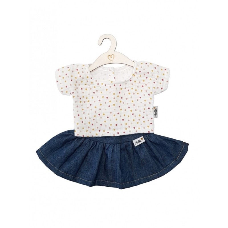 Poppenrok en Shirt Jeans Sweet Dots