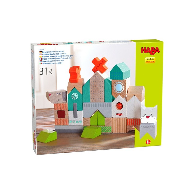Bouwstenen - Hond en kat (31 delen)