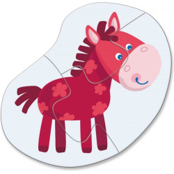 4 Eerste Puzzels Jonge dieren 2pcs 4 Eerste Puzzels Jonge dieren 2pcs