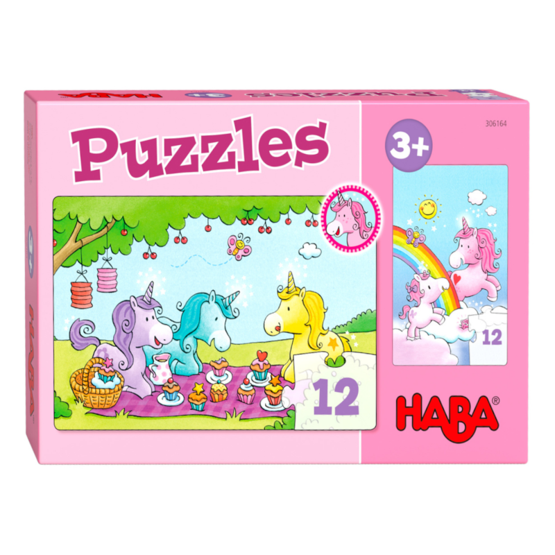 Puzzels - Eenhoorn Flonkerglans - Rosalie & Friends 12pcs Puzzels - Eenhoorn Flonkerglans - Rosalie & Friends 12pcs