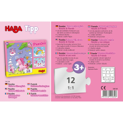 Puzzels - Eenhoorn Flonkerglans - Rosalie & Friends 12pcs Puzzels - Eenhoorn Flonkerglans - Rosalie & Friends 12pcs