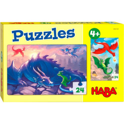Puzzels Draken 24pcs set 2-delig