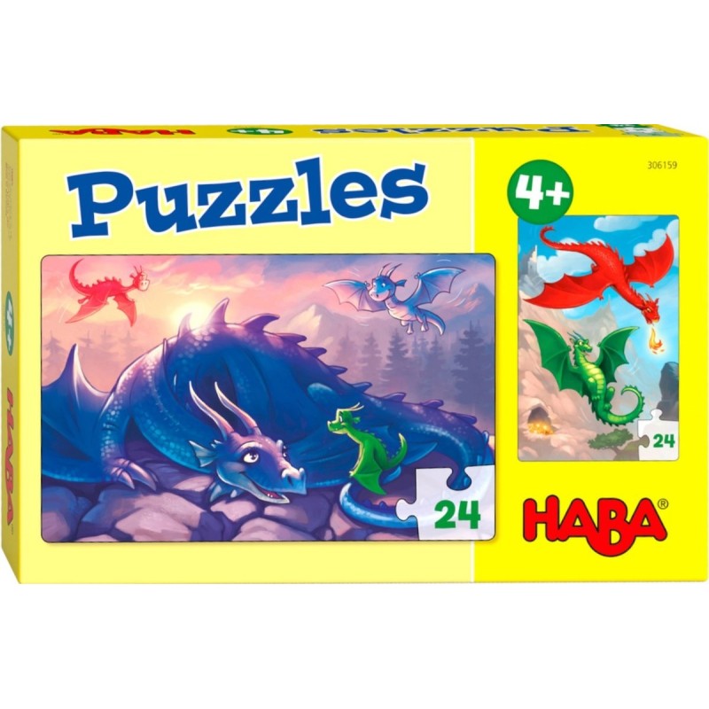 Puzzels Draken 24pcs set 2-delig