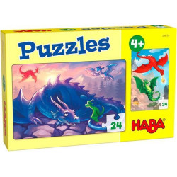 Puzzels Draken 24pcs set 2-delig