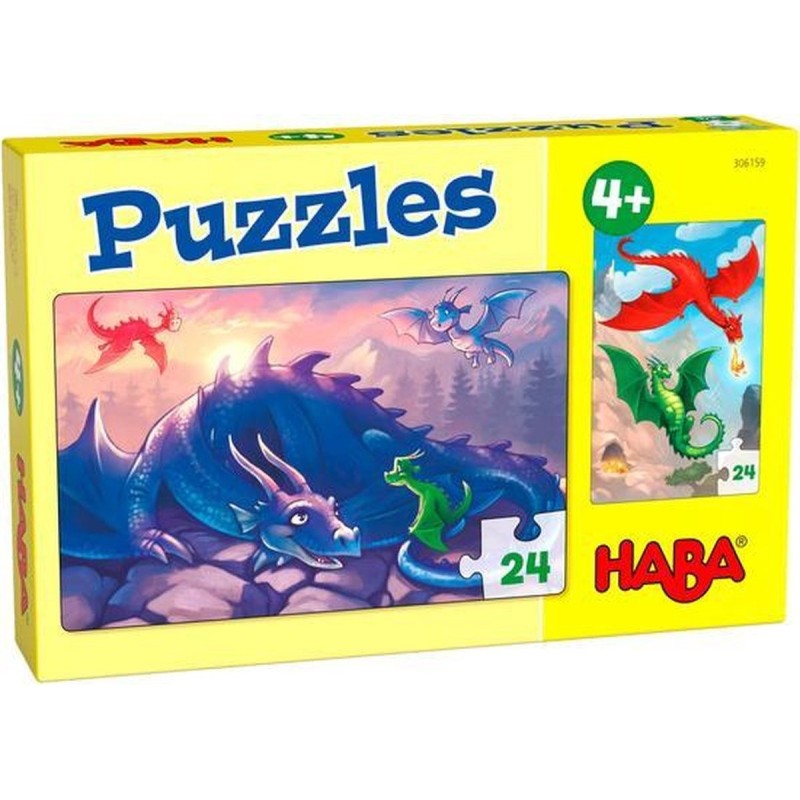 Puzzels Draken 24pcs set 2-delig