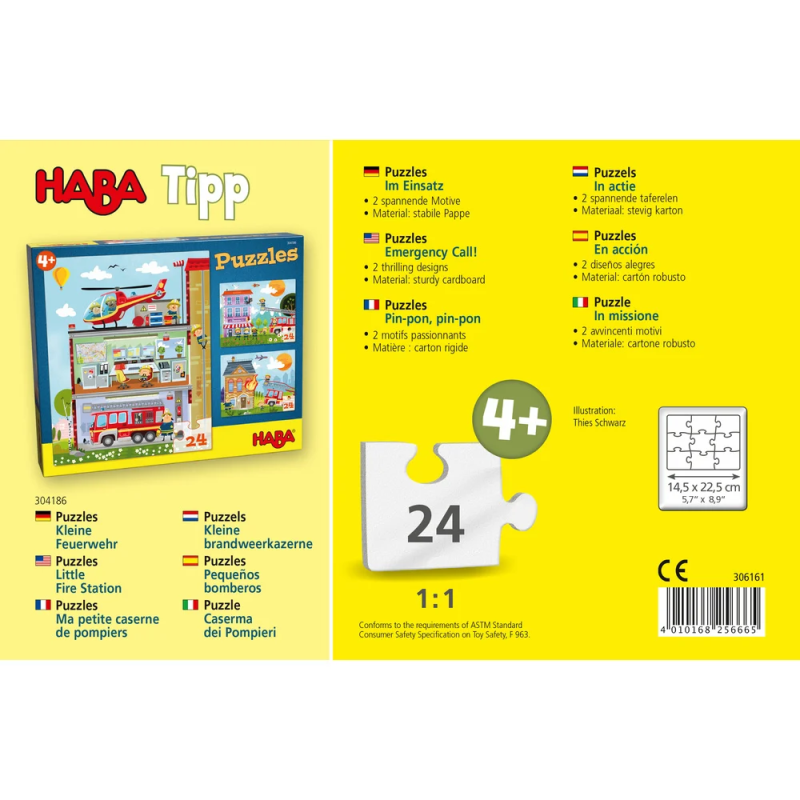 Puzzels In actie 24pcs set 2-delig Puzzels In actie 24pcs set 2-delig