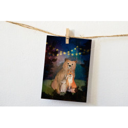 Ansichtkaart Knuffelende Dieren