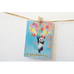 Ansichtkaart Happy Birthday Panda