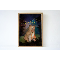 Poster Knuffelende Dieren A3 Poster Knuffelende Dieren A3