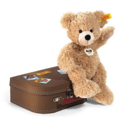 Knuffel Fynn Teddybeer in Koffer 28cm Knuffel Fynn Teddybeer in Koffer 28cm