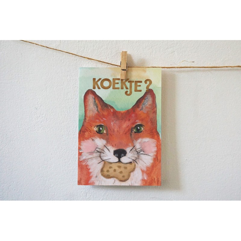 Ansichtkaart Koekje