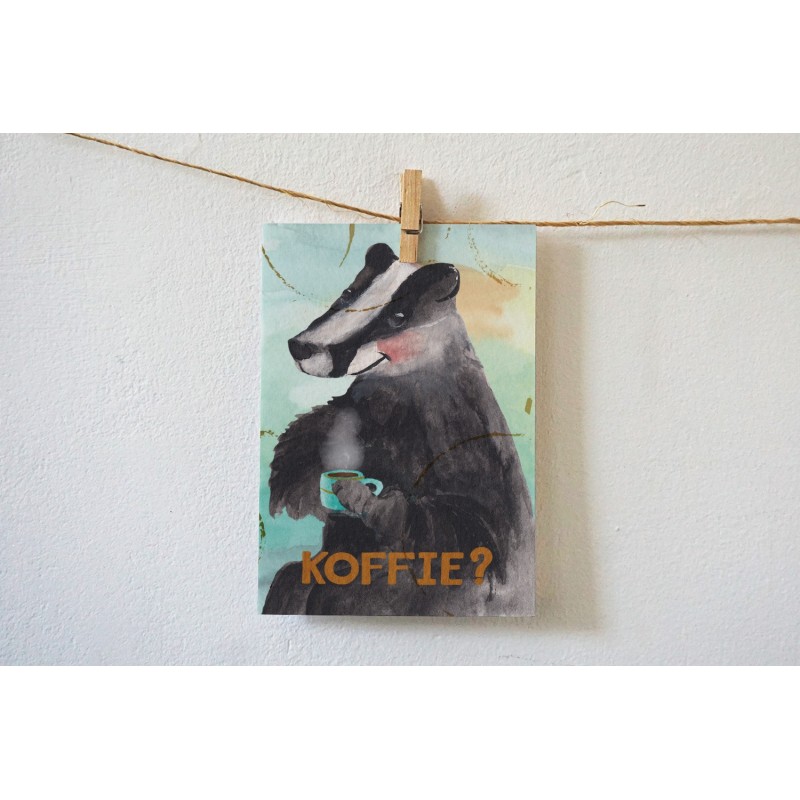 Ansichtkaart Koffie
