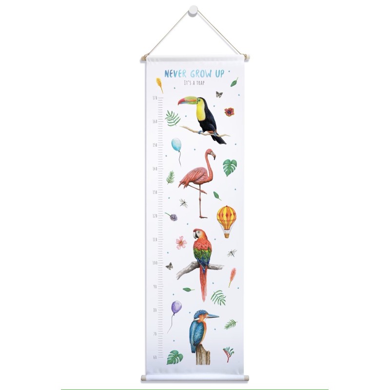 Groeimeter Vogels Blauw Groeimeter Vogels Blauw