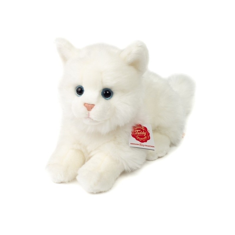 Knuffel Kat Britse Korthaar Wit 20cm Knuffel Kat Britse Korthaar Wit 20cm