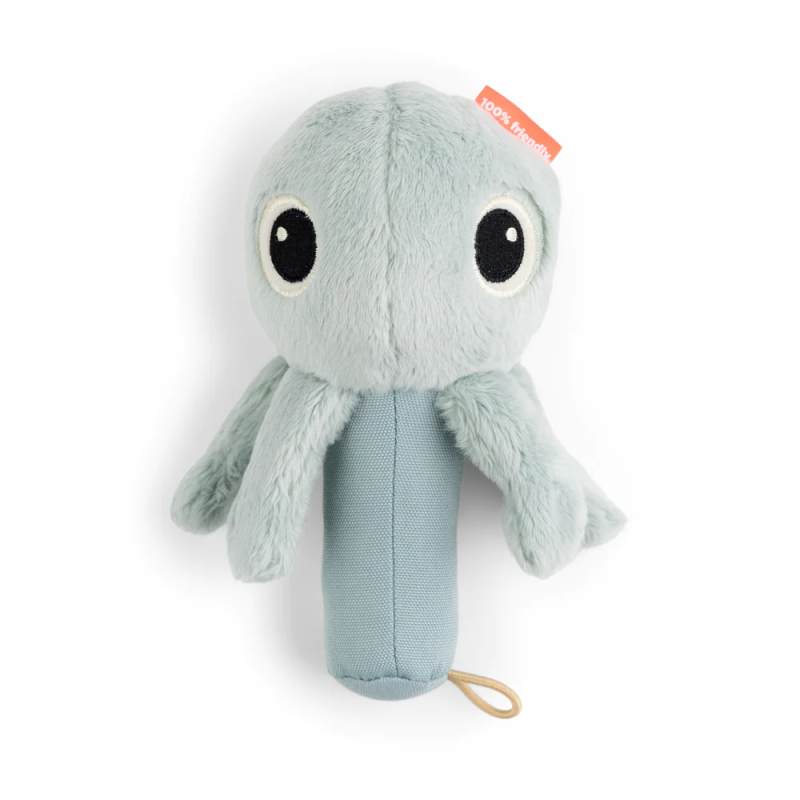 Rammelaar en Activiteitenknuffel Spiegel Jelly Blue