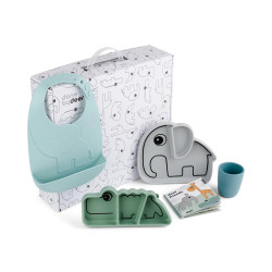 Kinderservies Stick&Stay Cadeauset Blue mix Kinderservies Stick&Stay Cadeauset Blue mix