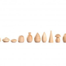 Mandala Natuurlijk Hout in Zakje 10-delig 22-242