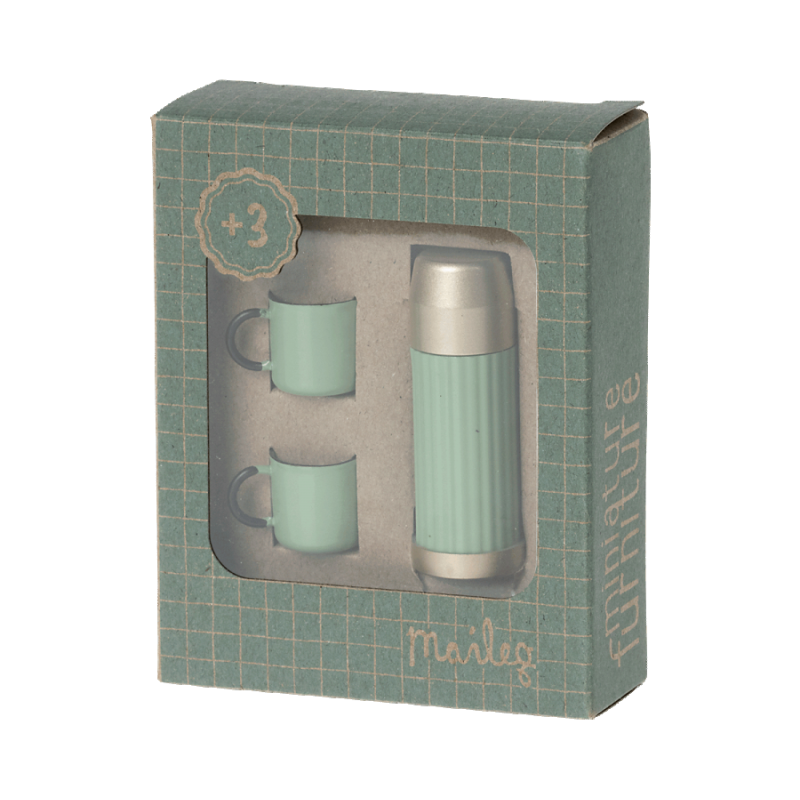 Thermosfles met 2 Mokken Mint