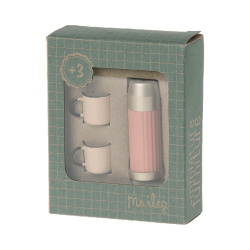 Thermosfles met 2 Mokken Soft Coral