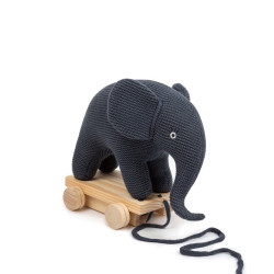Trekfiguur Knuffel Olifant Denim