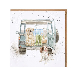 Wenskaart Honden Paws For a Picnic