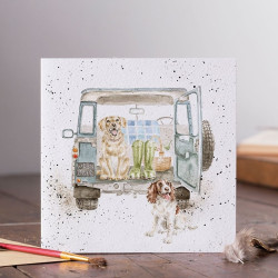 Wenskaart Honden Paws For a Picnic