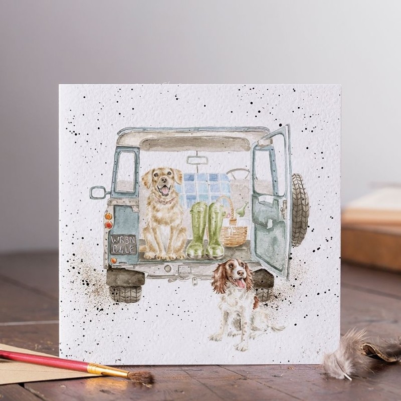 Wenskaart Honden Paws For a Picnic