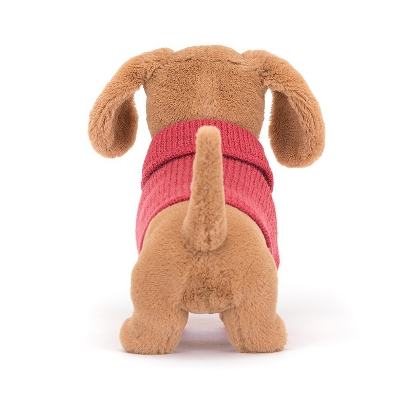 Knuffel Sweater Sausage Dog Pink