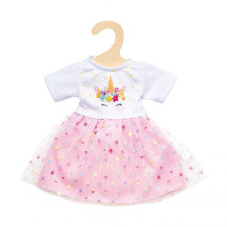 Poppenkleding Jurk Eenhoorn size 28-35cm