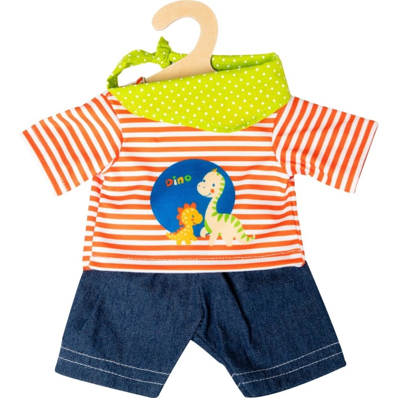 Poppenkleding Short en T-shirt Dino size 28-35cm