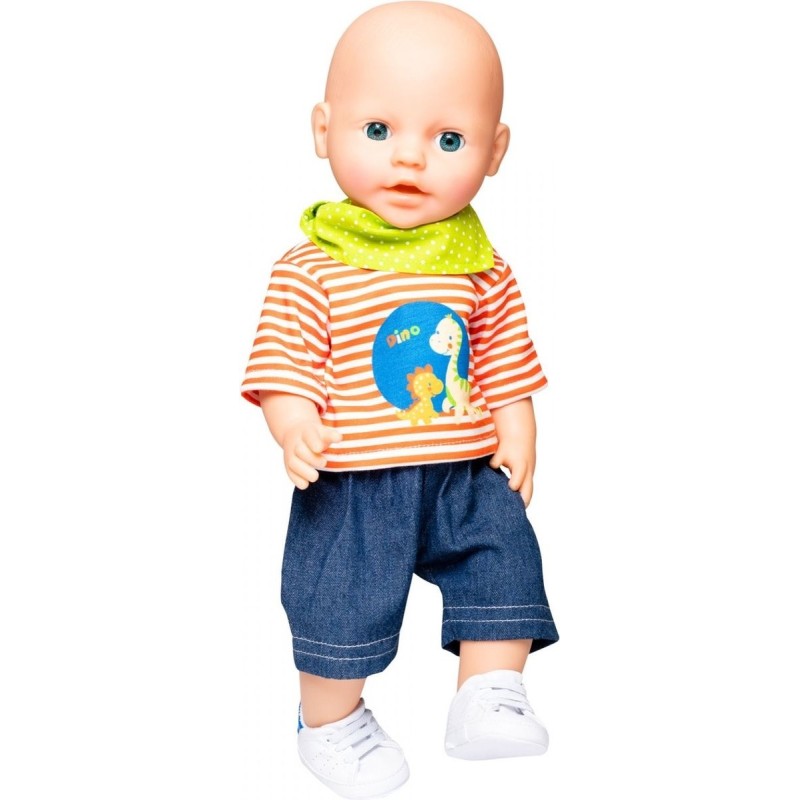 Poppenkleding Short en T-shirt Dino size 28-35cm