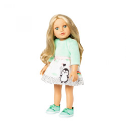 Poppenkleding Jurk Pinguin size 28-35cm