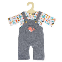 Poppenkleding Tuinbroek met T-shirt Bobby Walvis size 28-35cm