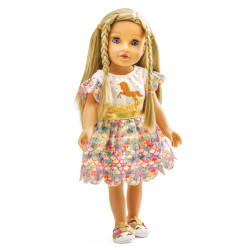 Poppenkleding Eenhoorn size 28-35cm