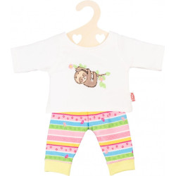 Poppenkleding Pyjama Luiaard size 28-35cm