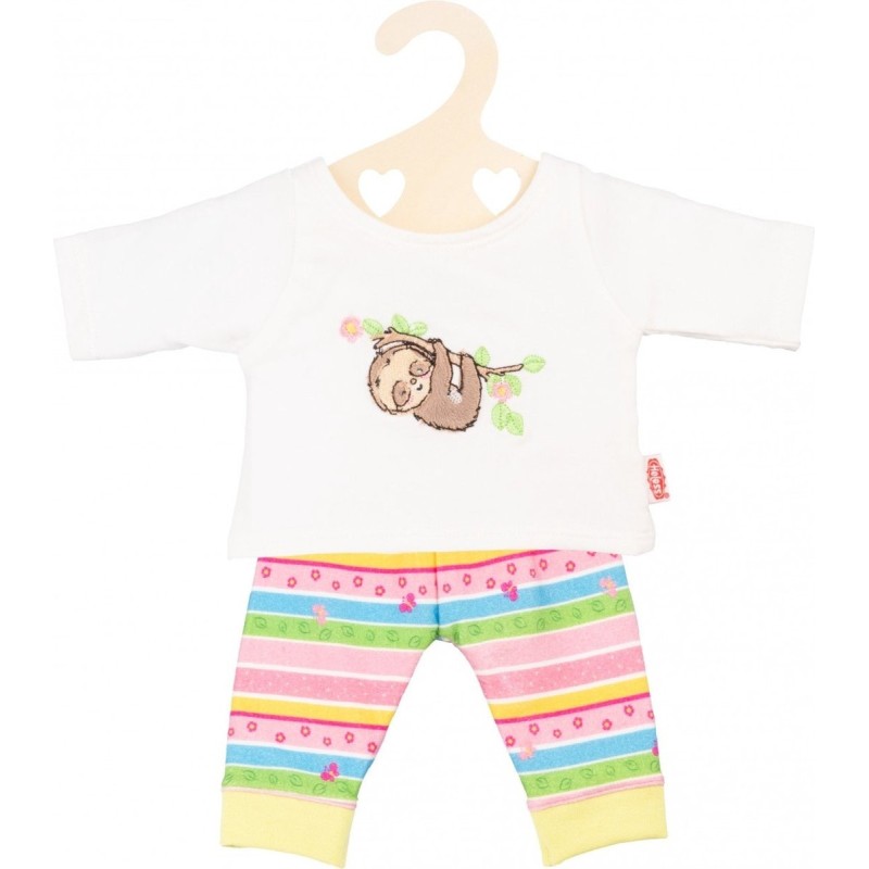 Poppenkleding Pyjama Luiaard size 28-35cm