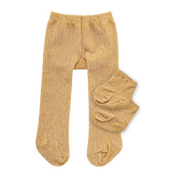 Poppenkleding Panty met Sokken Goud size 28-35cm