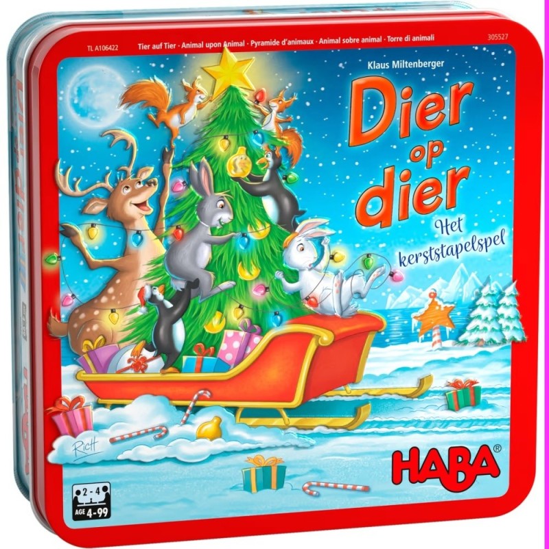 Spel Dier op dier Het Kerststapelspel