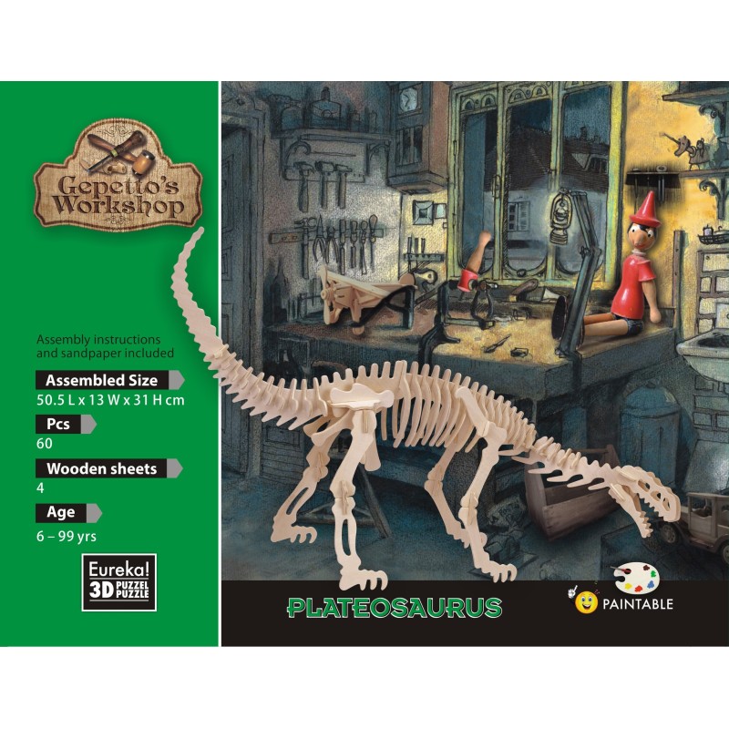 3D Hout Model Gepetto´s Plateosaurus