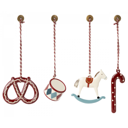 Metalen Ornamenten Peter's Christmas set 4-delig